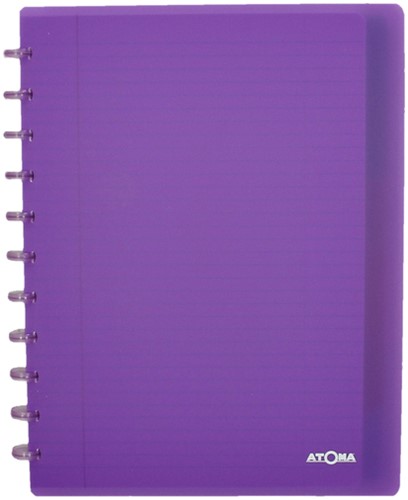 Schrift Atoma A4+ lijn 120blz 90gr PP transparant assorti-4