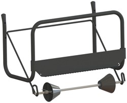 Poetspapierdispenser Euro Products M1 muurstandaard zwart 438304