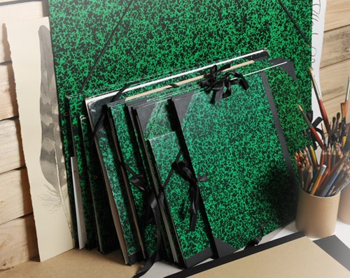 Tekenmap Canson Classic Annonay lintsluiting 780x1150mm groen-2