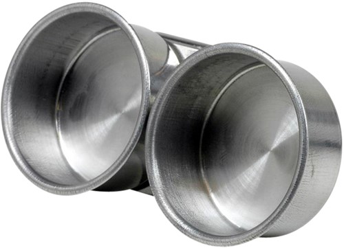 Paletdoppen Conda dubbel 4.5 x 1.7 cm metaal