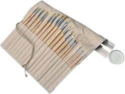 Acryl kwasten Conda varkenshaar in koker assorti