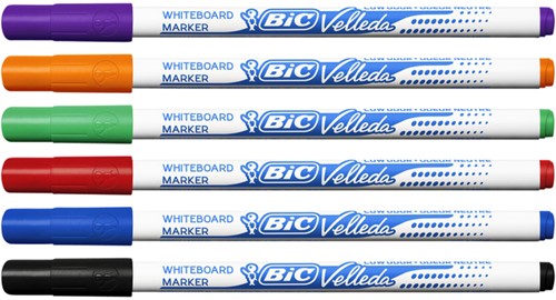 Whiteboardmarker Bic Velleda 1721 rond fijn blauw-1