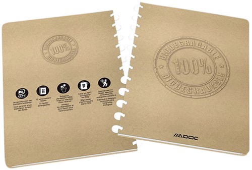 Schrift Adoc BIO A4 ruit 5x5mm 144 pagina's 90gr kraft
