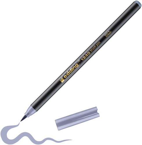 Brushpen edding 1340 zilvergrijs-3