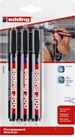 Permanent marker edding 300, rond, 1.5-3mm, zwart, blister à 3 stuks