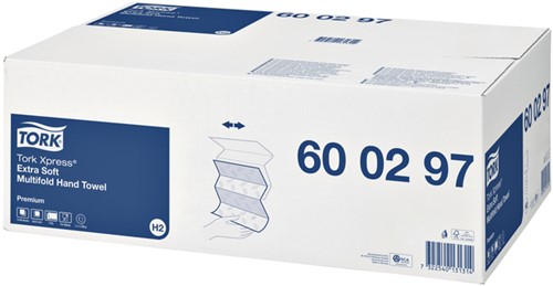 Handdoek Tork H2 Xpress Premium multifold 2-laags 212x340mm 7x100 vel wit 600297-3