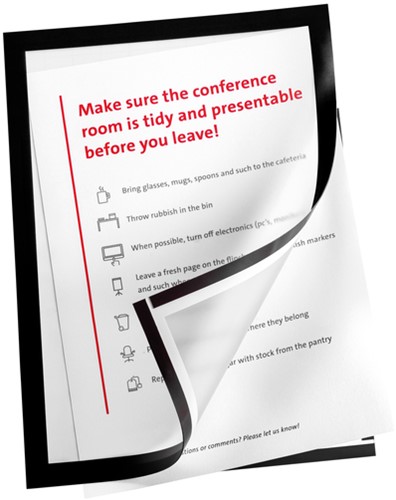 Infokader Quantore A4 zelfklevend zwart 2 stuks