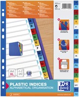 Tabbladen Oxford A4+ 11-gaats 20-delig A-Z PP kleur-2