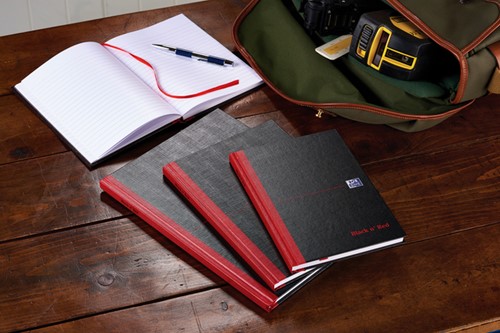 Notitieboek Oxford Black n' Red A5 96vel lijn-2
