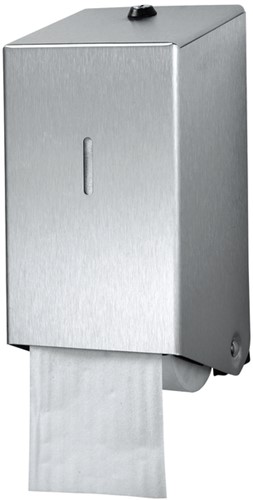 Toiletpapierdispenser Euro Products systeemrol duo zilver 438001