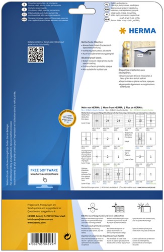 Etiket HERMA 4595 97x42.3mm folie wit 120 stuks-2