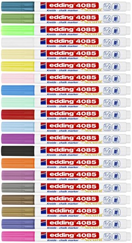 Krijtstift edding 4085 by Securit rond 1-2mm metallic roze-3
