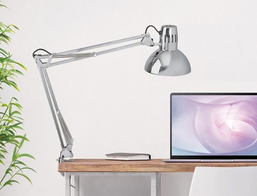 Bureaulamp MAUL Study met tafelklem chroom excl. LED lamp-2