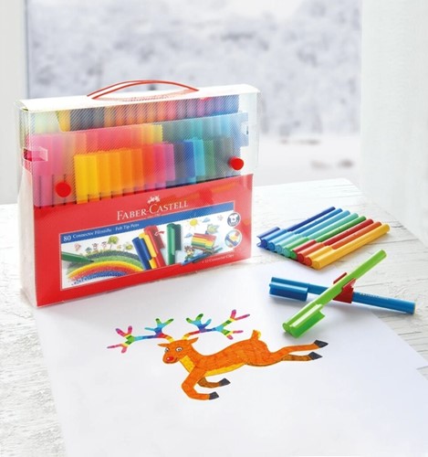 Kleurstiften Faber-Castell Connector assorti koffer à 60 stuks-5