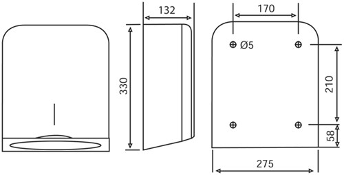 Handdoekdispenser Katrin medium wit 988113-1