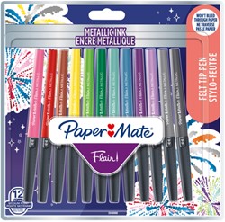 Fineliner Paper Mate Flair Metallic 12 stuks assorti