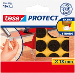 Beschermvilt tesa® Protect anti-kras  Ø18mm bruin 16 stuks