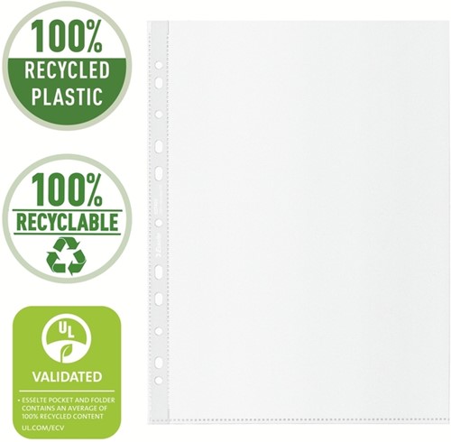 Showtas Esselte recycle PP A4 70µ 11-gaats transparant 100 stuks-9