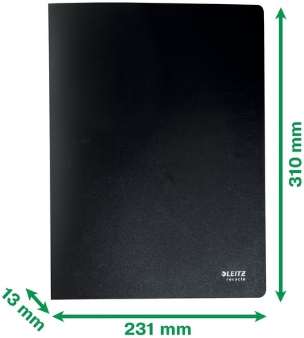 Showmap Leitz Recycle A4 20-tassen gerecycled PP zwart-3