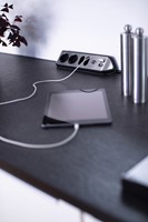 Stekkerdoos Brennenstuhl bureau Estilo 4vdig incl 2 USB 2m zwart/zilver-2