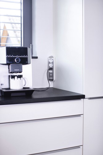Stekkerdoos Brennenstuhl bureau Estilo 4vdig incl 2 USB 2m wit/zilver-2