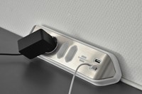 Stekkerdoos Brennenstuhl bureau Estilo 4vdig incl 2 USB 2m wit/zilver-4