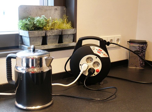 Kabelhaspel Brennenstuhl 4 voudig 5 meter zwart/grijs-2