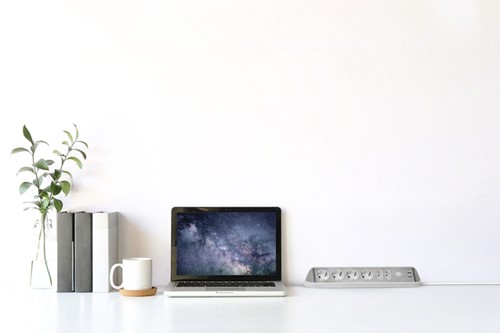 Stekkerdoos Brennenstuhl bureau Estilo 6vdig incl 2 USB 2m wit/zilver-2