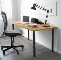 Bureaulamp Unilux Baya led bamboe zwart-1