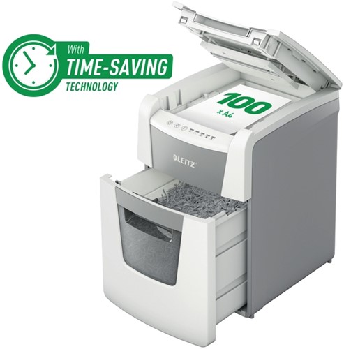 Papiervernietiger Leitz IQ Auto+ Small Office 100 P4 snippers 4x28mm-8