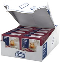 Pochette Tork Linstyle Premium 1-laags 390x390mm bordeauxrood 509603-2
