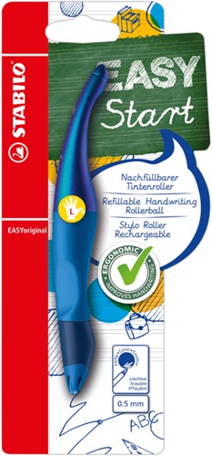Rollerpen STABILO Easyoriginal linkshandig hologr ed M blauw blister