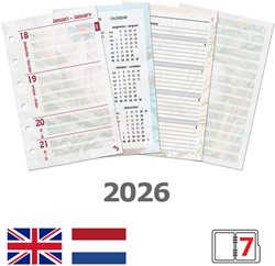 Agendavulling 2026 Kalpa Pocket bloemen 7dagen/2pagina's