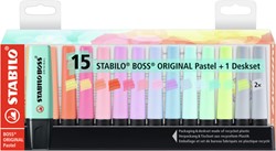 Markeerstift STABILO BOSS Original 70/15 pastel assorti deskset à 15st