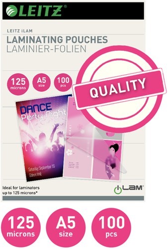 Lamineerhoes Leitz iLAM A5 2x125micron EVA 100stuks-2