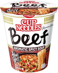 Noodles Nissin 5 spices beef cup