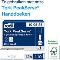 Handdoekdispenser Tork H5 Elevation PeakServe wit 552500-2