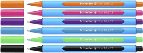 Balpen Schneider Slider Edge extra breed assorti etui à 6 stuks-2
