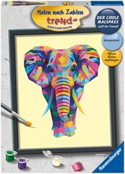 Schilderen op nummer Ravensburger Bonte olifant