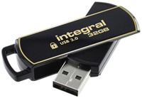 USB stick 3.0 Integral Secure 360 USB-A 32GB zwart
