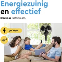 Statiefventilator BRASQ met remote Ø 40cm zwart-1