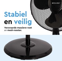 Statiefventilator BRASQ met remote Ø 40cm zwart-3