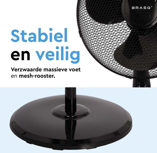 Statiefventilator BRASQ met remote Ø 40cm zwart-3