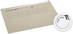 Vouwmap Djois Tree-Free A4 ongelijk 226gr beige