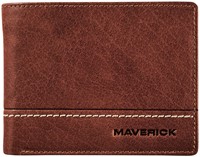 Portemonee Maverick Rough Gear compact kleingeldvak RFID leer bruin
