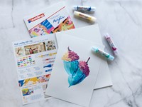 Olie- en Acrylblok edding 30010 A3 10 vel 300 gram wit-4