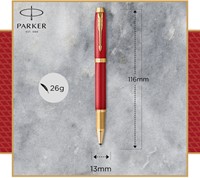 Rollerpen Parker IM Premium deep red GT fijn-5