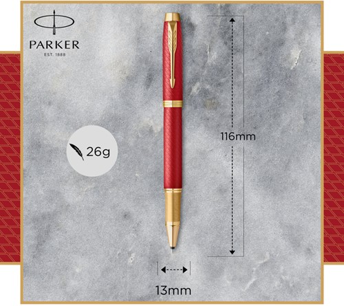 Rollerpen Parker IM Premium deep red GT fijn-5