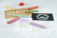 Kleurpotloden STABILO 880 woody inclusief puntenslijper pastel assorti etui à 6 stuks-1