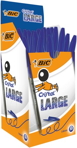 Balpen Bic Cristal, large, blauw